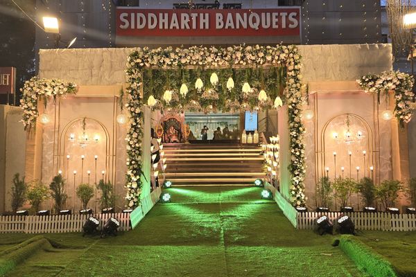 Floral gate entrance at Siddharth Banquets, Andheri West Mumbai