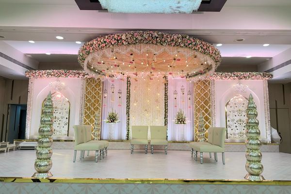 Floral mandap wide at Siddharth Banquets, Andheri West Mumbai
