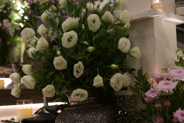 Floral urn detail at Siddharth Banquets, Andheri West Mumbai