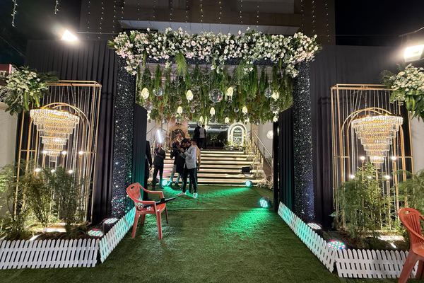 Greenery entrance walkway at Siddharth Banquets, Andheri West Mumbai