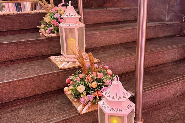 Lantern stairway detail at Siddharth Banquets, Andheri West Mumbai