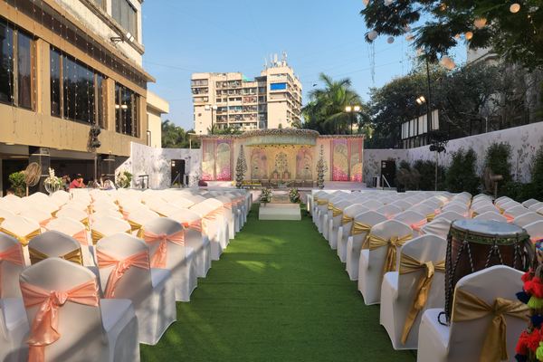Open ground event seating at Siddharth Banquets